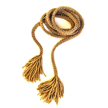 Collar Serpiente Hematitas Doradas